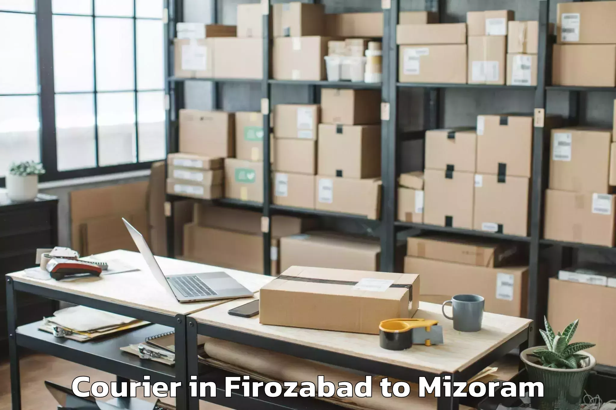 Top Firozabad to Thenzawl Courier Available